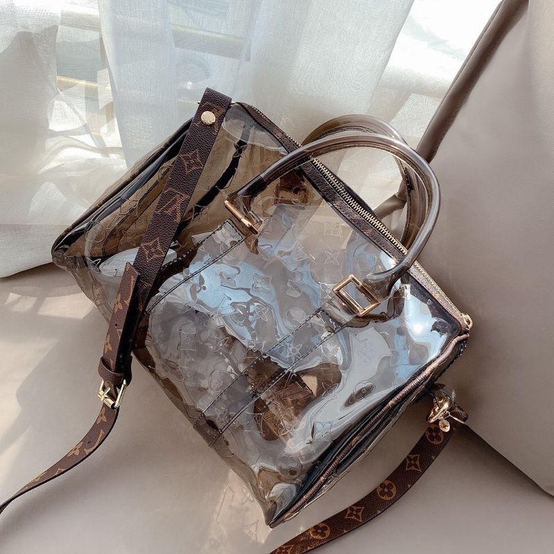 Bolsa Louis Vuitton Transparente Bolsa de Ombro Feminina Louis