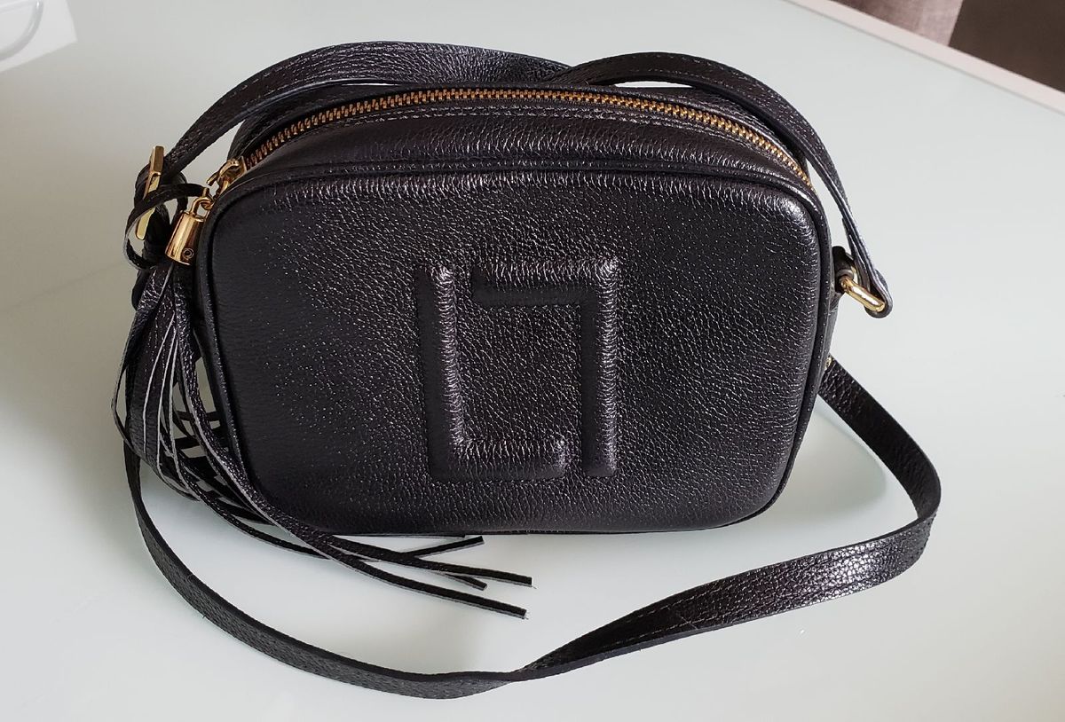 bolsa transversal luz da lua preta