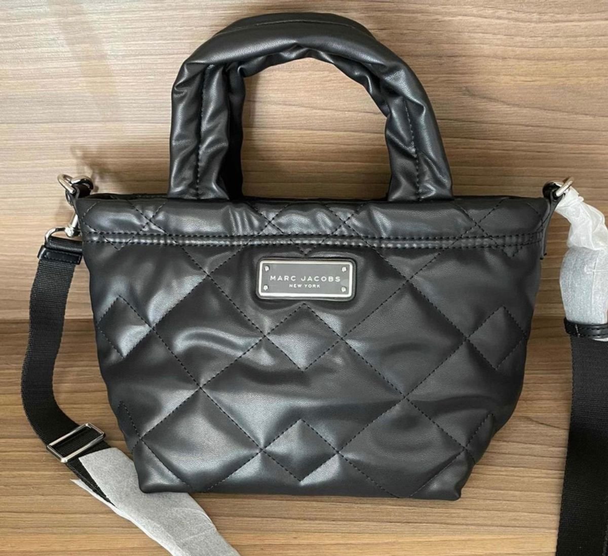 quilted moto leather mini tote