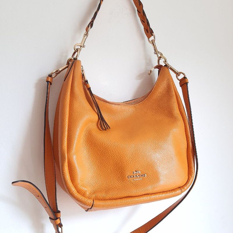 Bolsa Marca Coach Original Cor Laranja Bolsa de Ombro Feminina