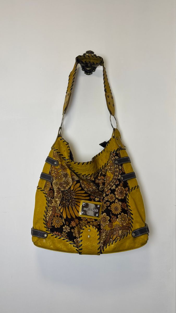 Bolsa Marí-madá Vintage Grande Amarela | Clutch Feminina Marímadá Usado ...