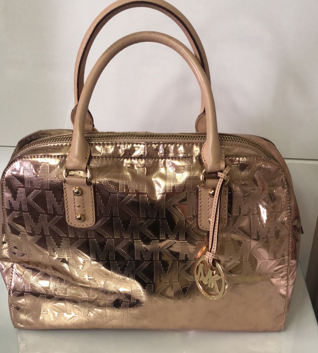 Bolsa Michael Kors Rose Metalizada Bolsa Masculina Michael Kors