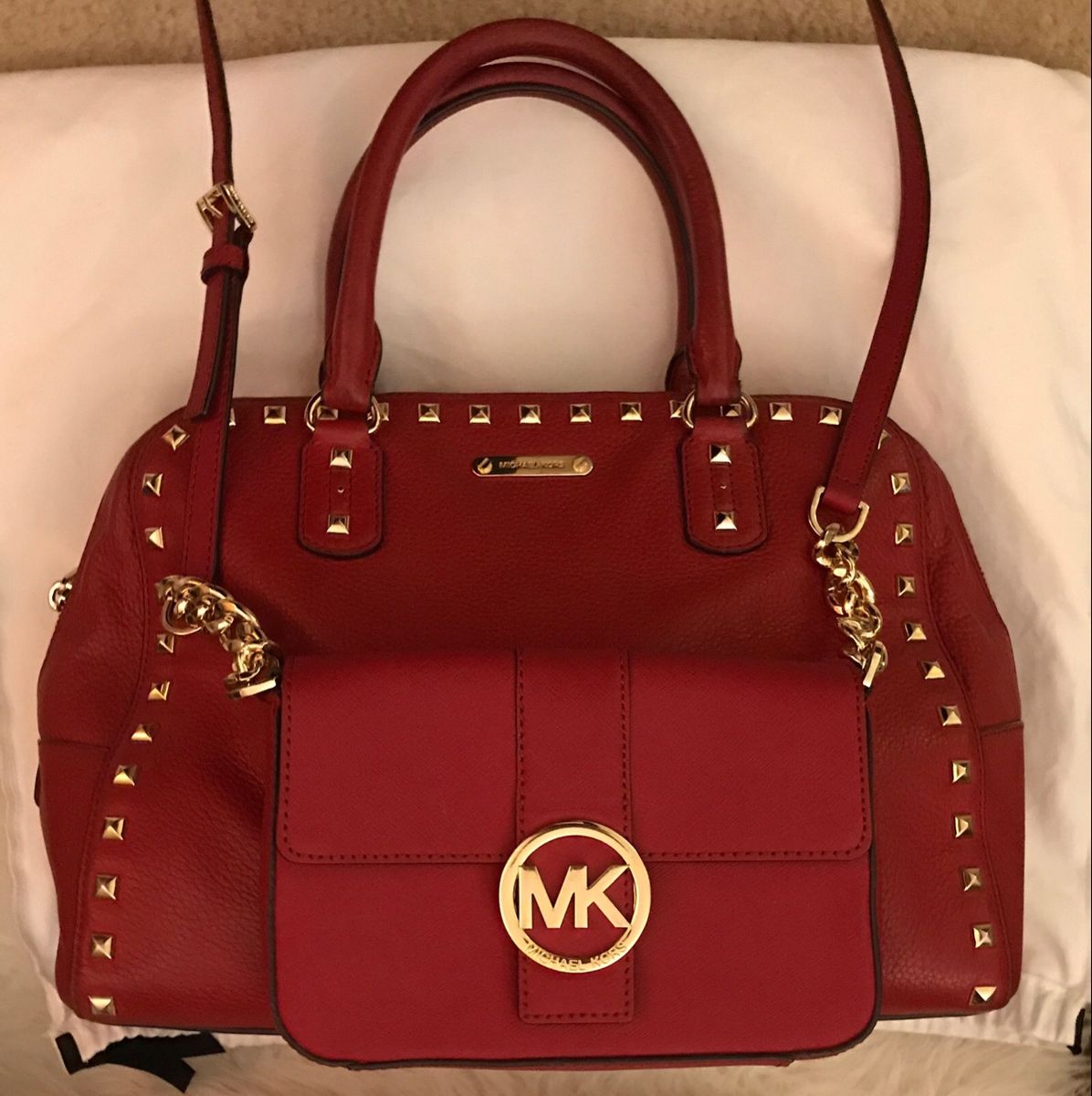 bolsa mk vermelha