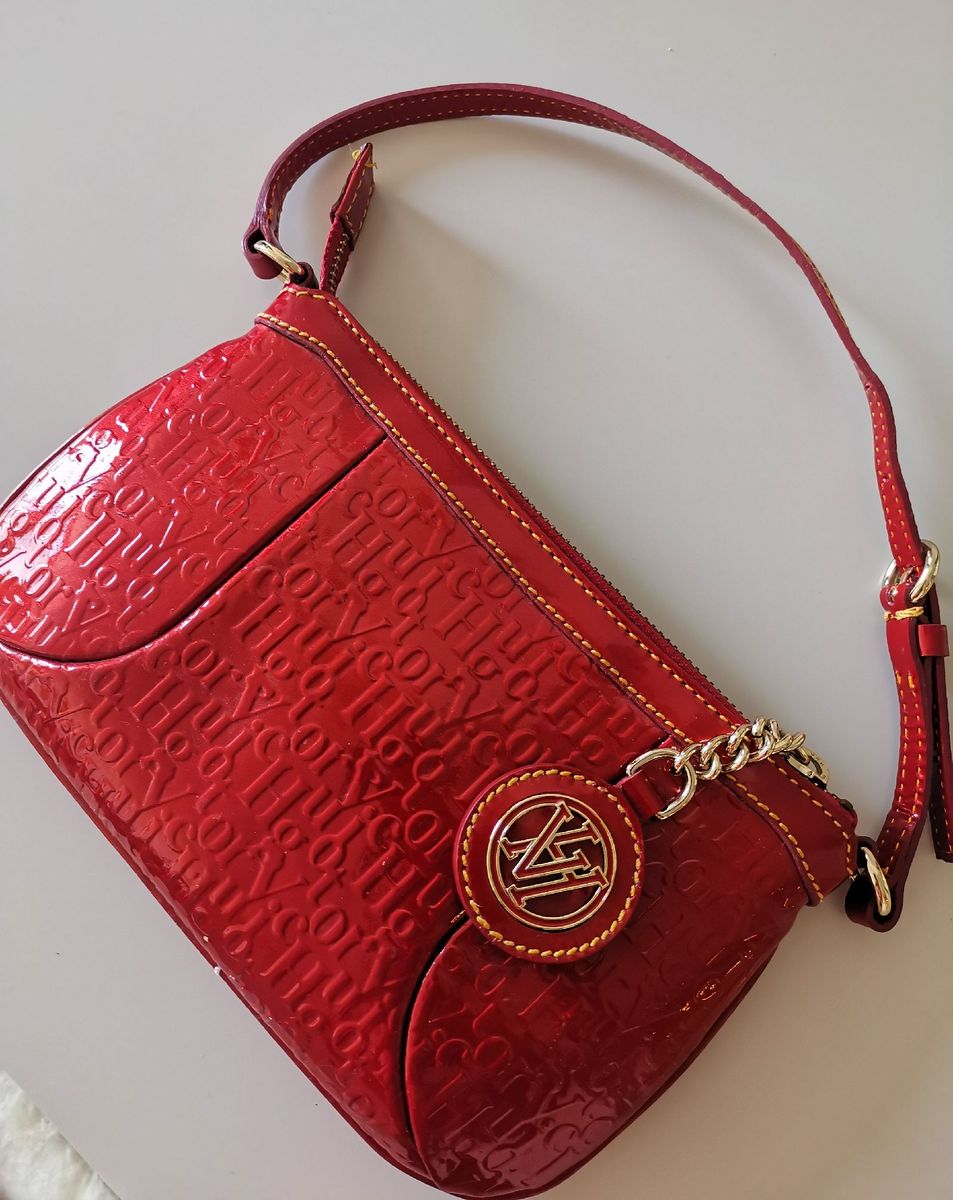 Bolsa Mini Victor Hugo Pequena Vermelho Verniz. Bolsa de Ombro Feminina Victor Hugo Usado