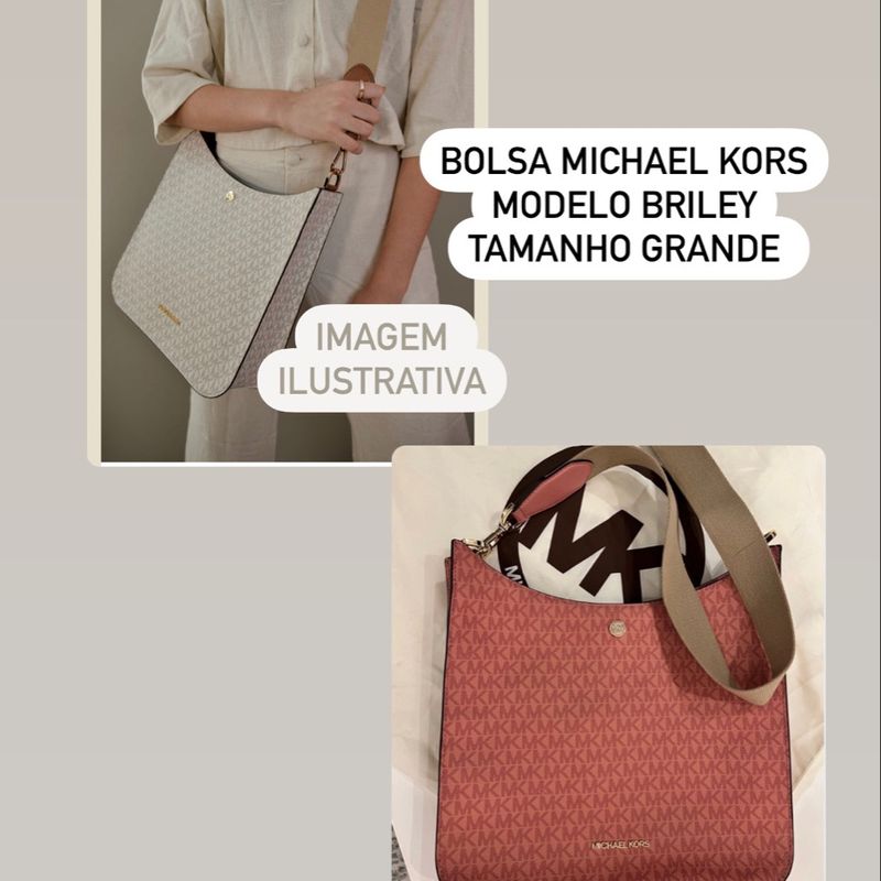 Bolsa Michael Kors Briley Rosa Nova sem Uso Original Acompanha