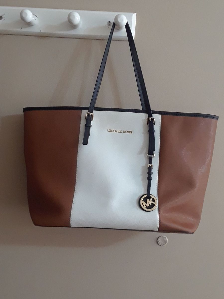 bolsa michael kors preta e branca