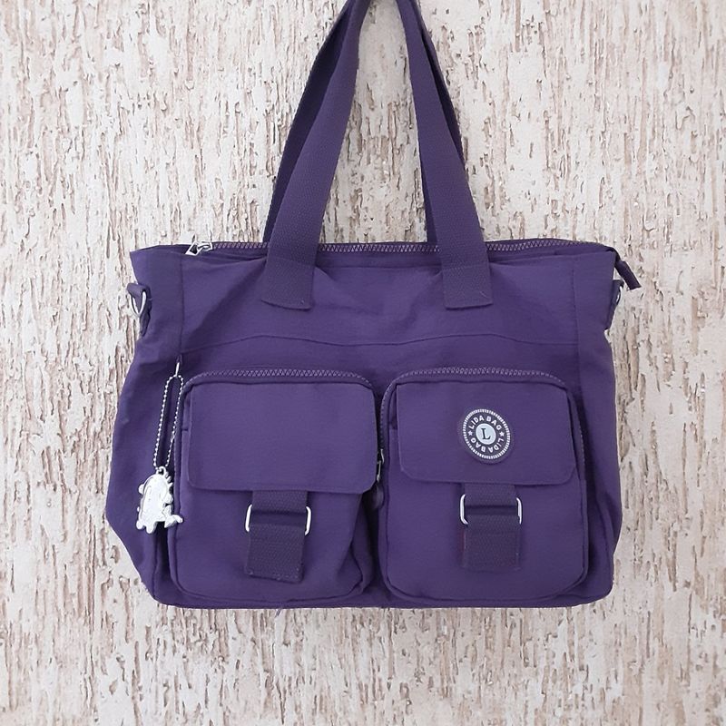 Bolsa Nylon Roxa Estilo Kipling Al a Dupla Z per Tratorado e