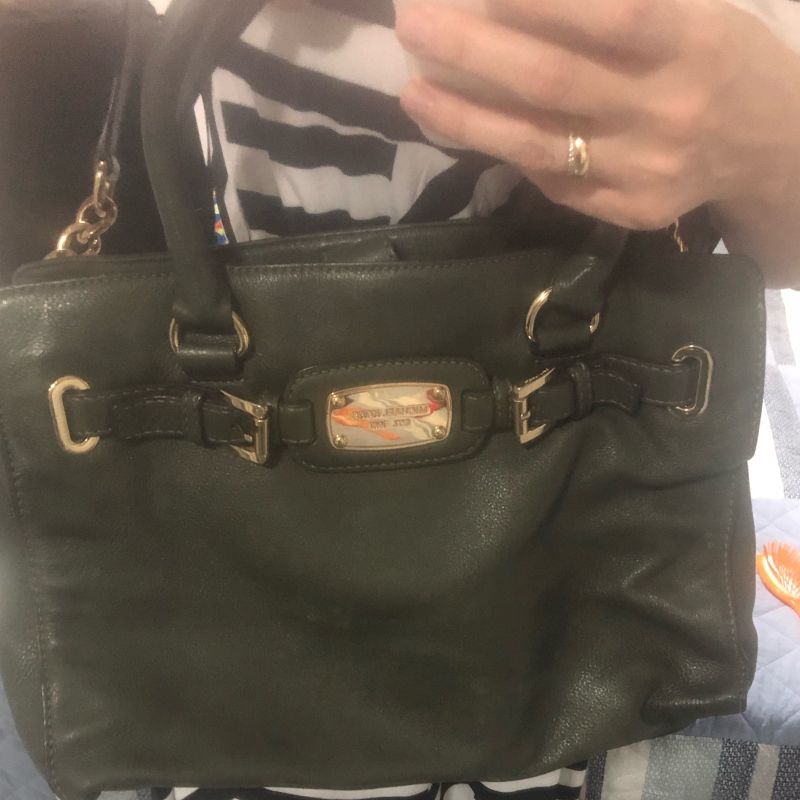 Bolsa michael best sale kors verde militar
