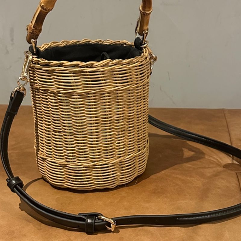 Bolsa Palha com Alça em Bambu Zara Zara Usado 112119864 enjoei
