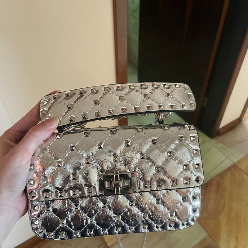 Bolsa prata discount valentino