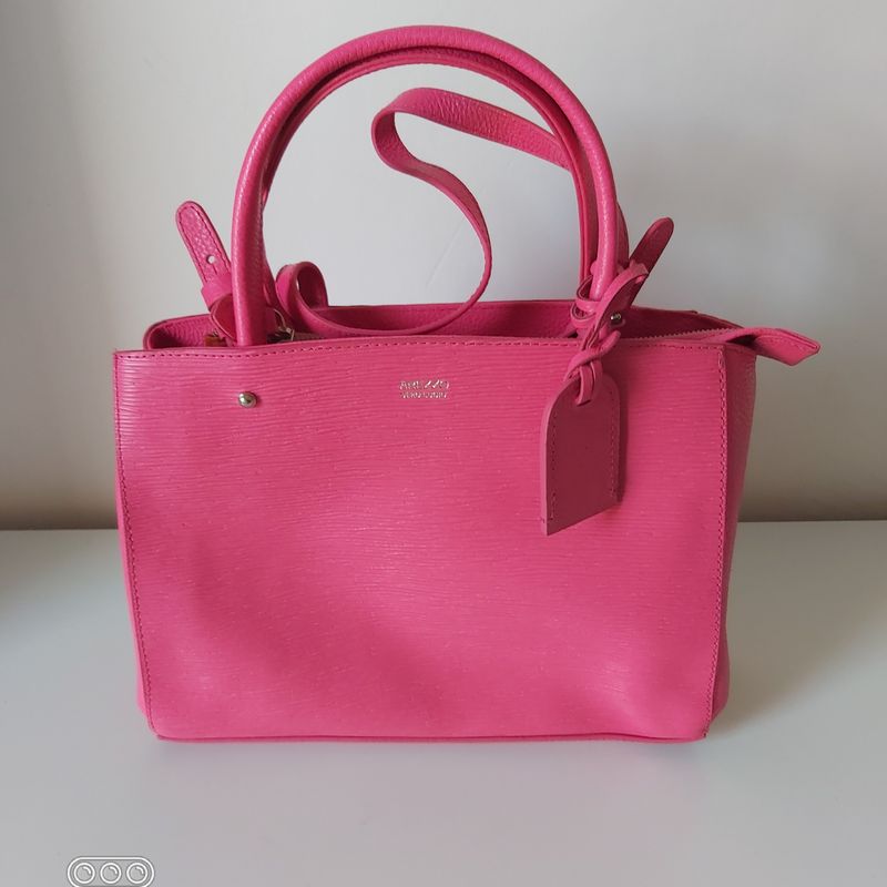 Bolsa Rosa Pink Couro Bella Grande Arezzo Bolsa de Ombro Feminina Arezzo Nunca Usado 93573054 enjoei