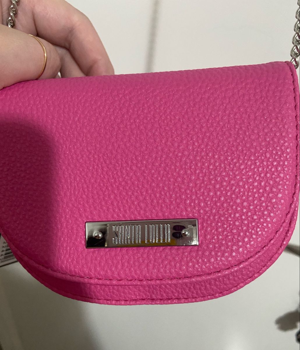 Bolsa Santa Lolla Rosa Pink | Bolsa de Ombro Feminina Santa Lolla Nunca ...