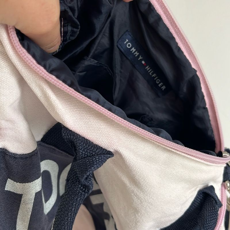 Bolsa Tommy Hilfiger Web Loop Xbody Geo Rosa - Compre Agora