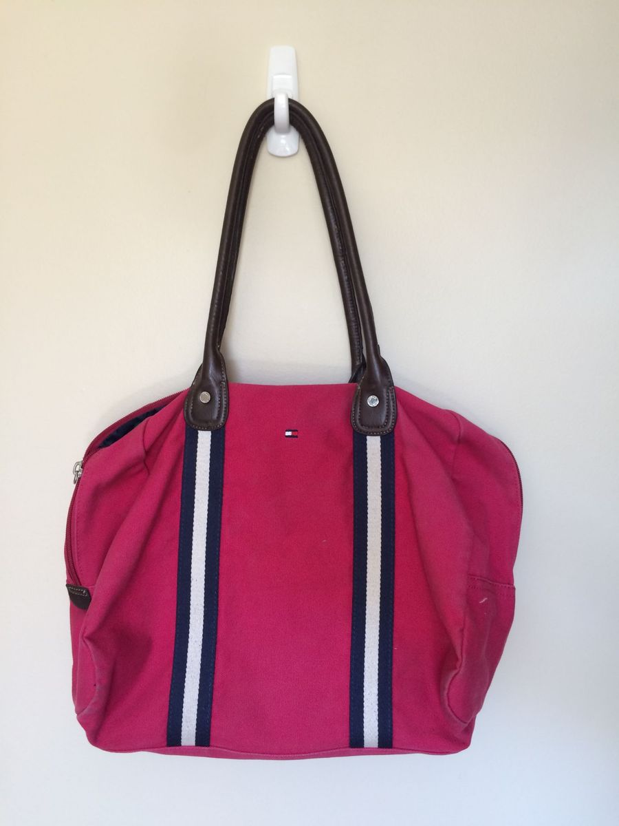 Bolsa Tommy Hilfiger Web Loop Xbody Geo Rosa - Compre Agora