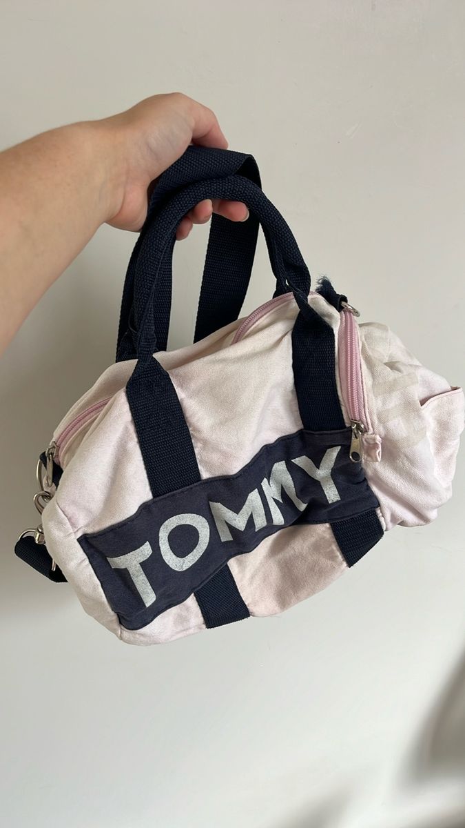 Bolsa Tommy Hilfiger Web Loop Xbody Geo Rosa - Compre Agora