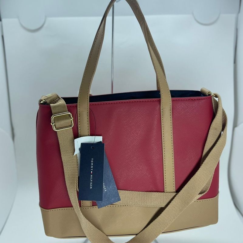 Bolsa Tommy Vermelha  Bolsa de Ombro Feminina Tommy Hilfiger