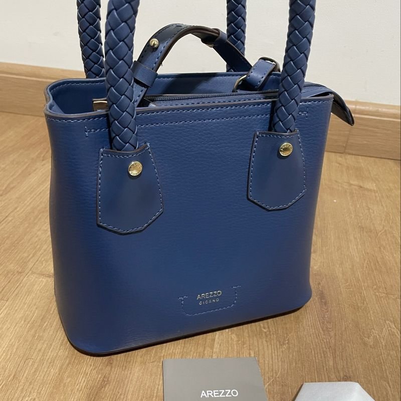 Bolsa Tote Arezzo Giorno Azul Marinho Tamanho M dio Bolsa de