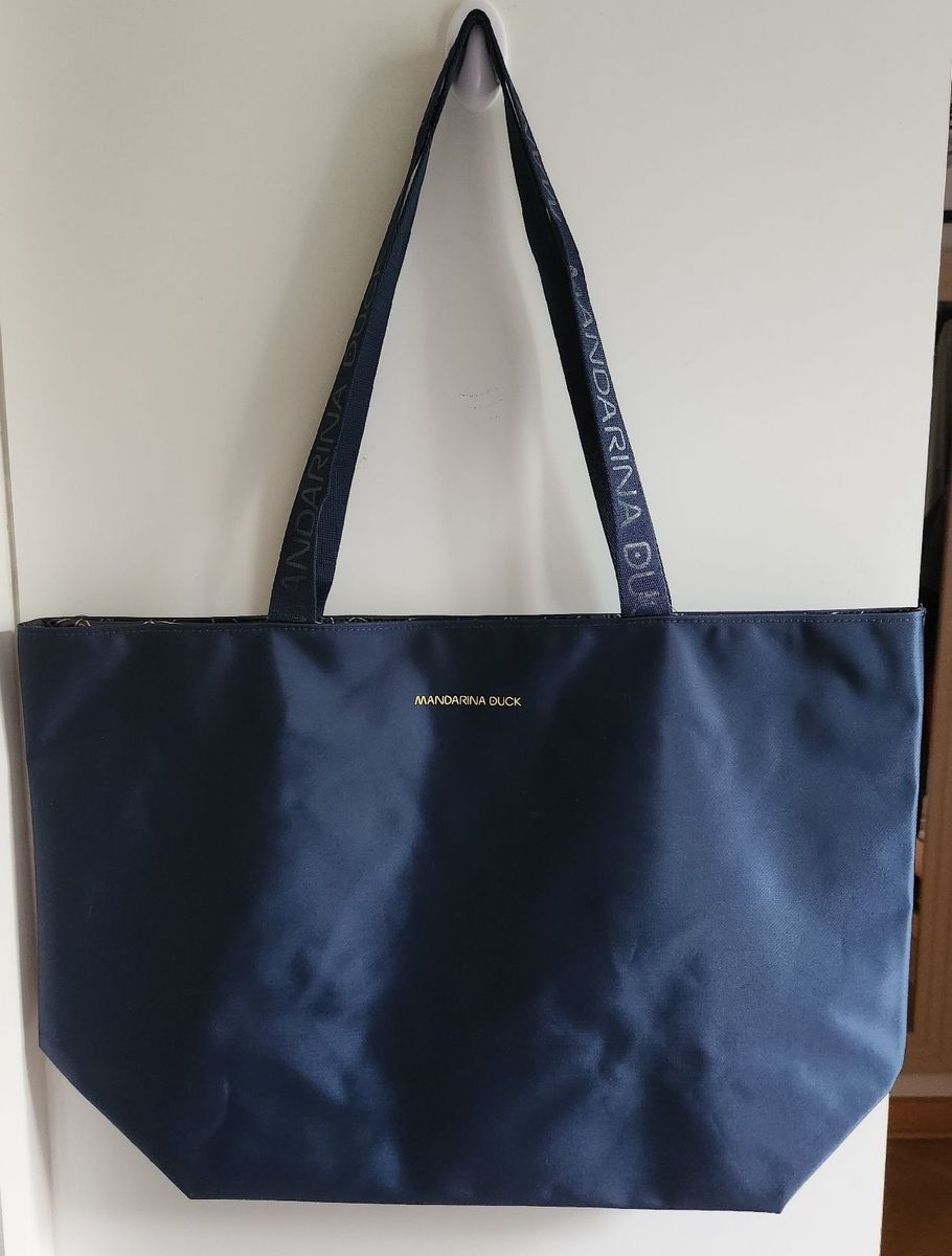 Nova Bolsa Tote Azul Bolsa de Ombro Feminina Mandarina Duck