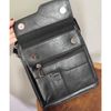 bolsa transversal masculina em couro p.u - carteiro shein