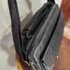 bolsa transversal masculina em couro p.u - carteiro shein