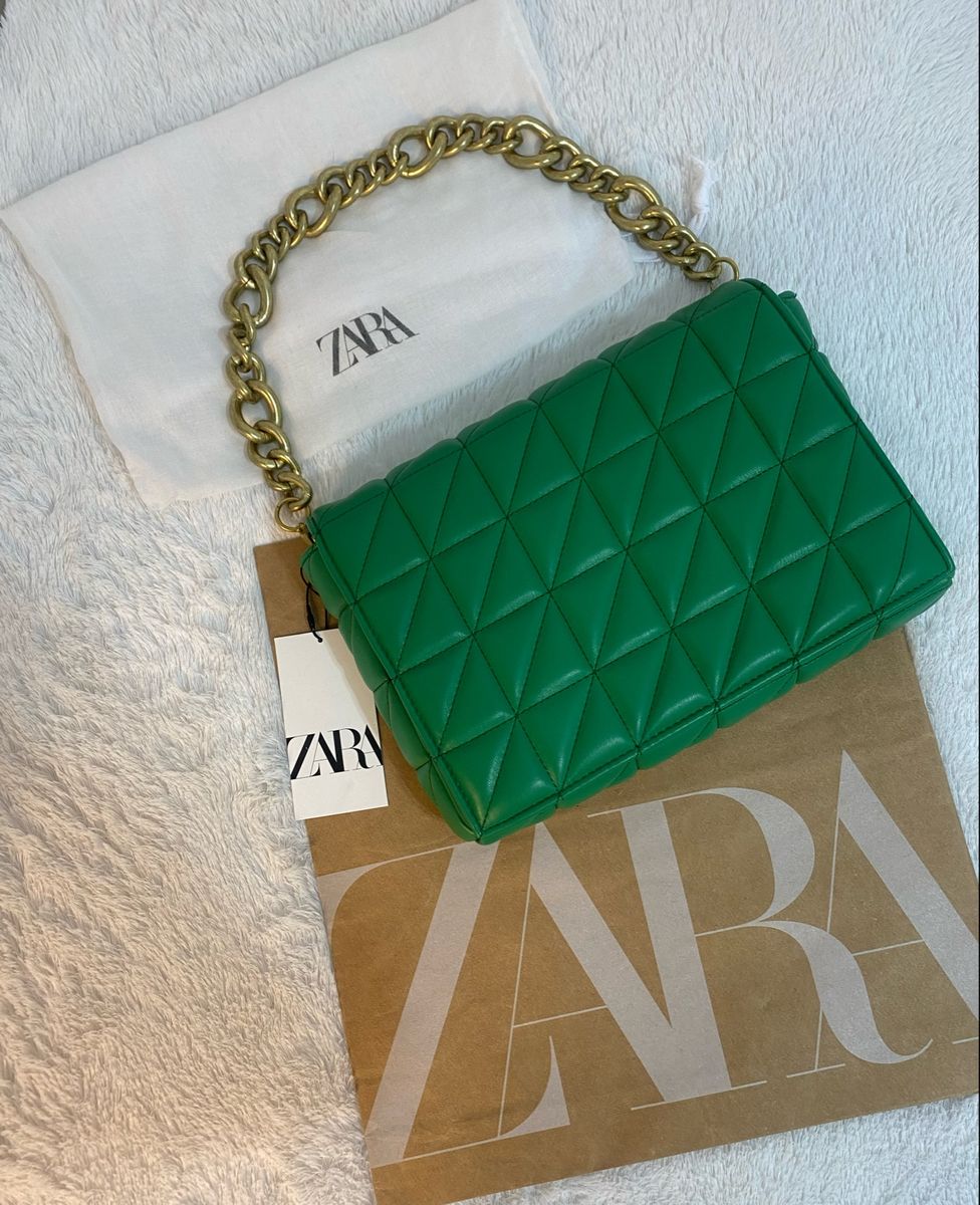 Bolsa Zara Alça Corrente | Bolsa de Ombro Feminina Zara Nunca Usado ...