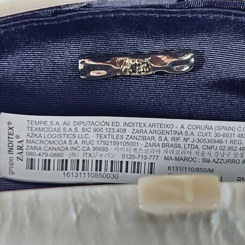 Bolsa Zara Madrepérola Alça Corrente Bolsa de Ombro Feminina