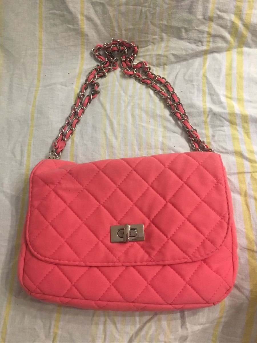 bolsinha corrente rosa - clutches sem marca