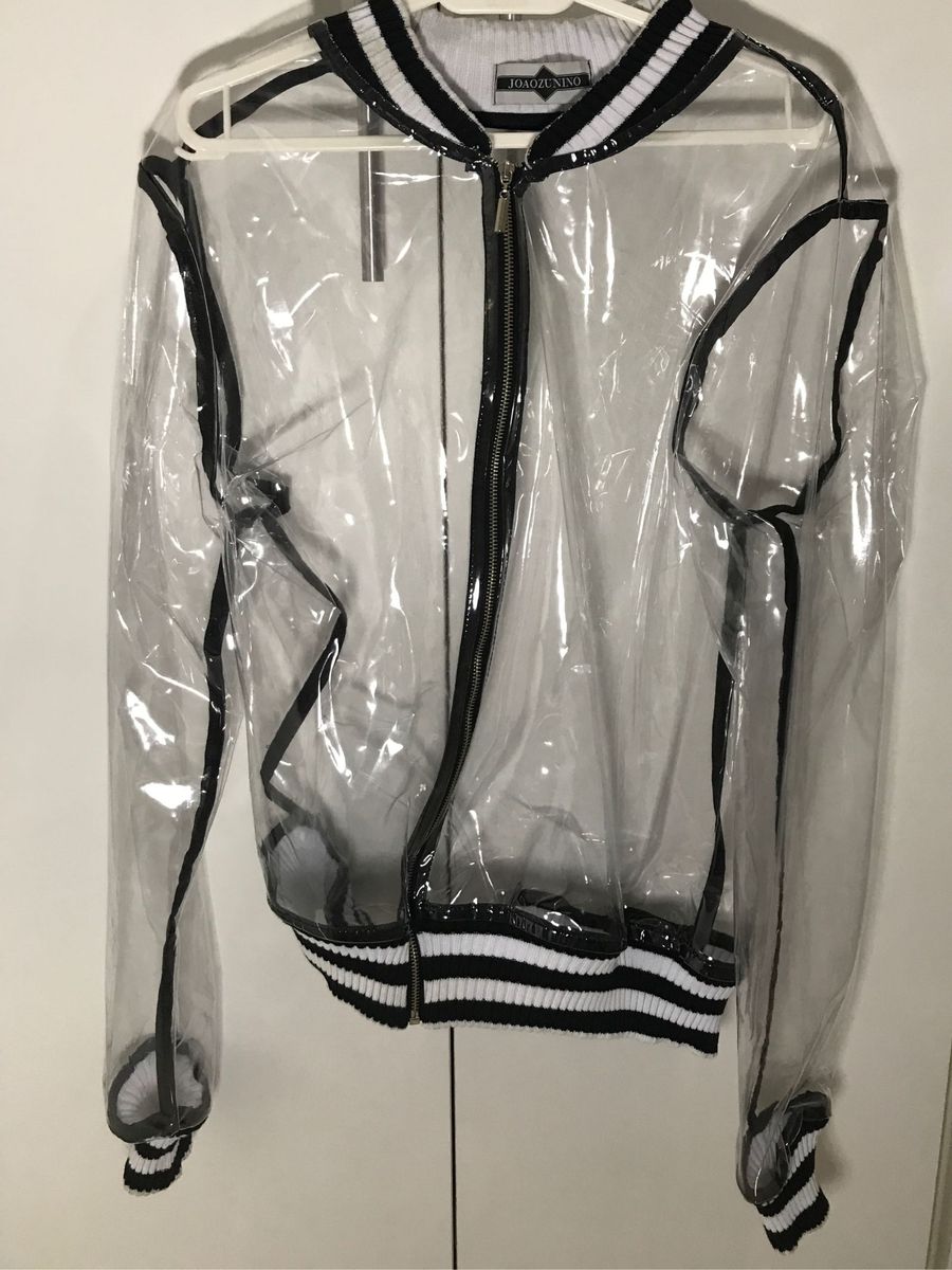 jaqueta de plastico masculina