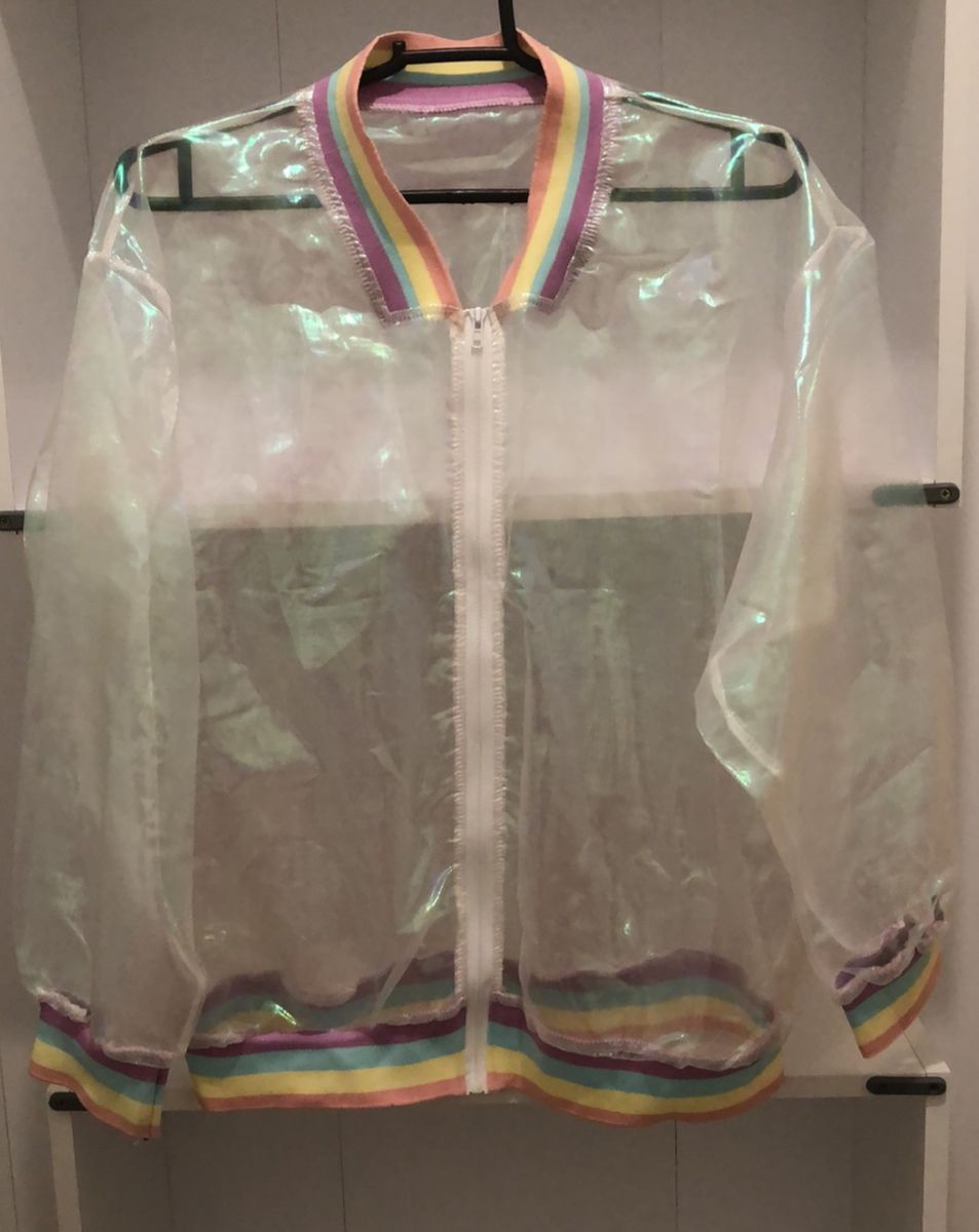 bomber jacket transparente
