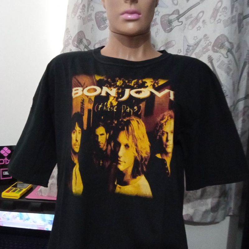 Bon Jovi These Days Camiseta de Banda Tam M | Tribo Urbana Usado
