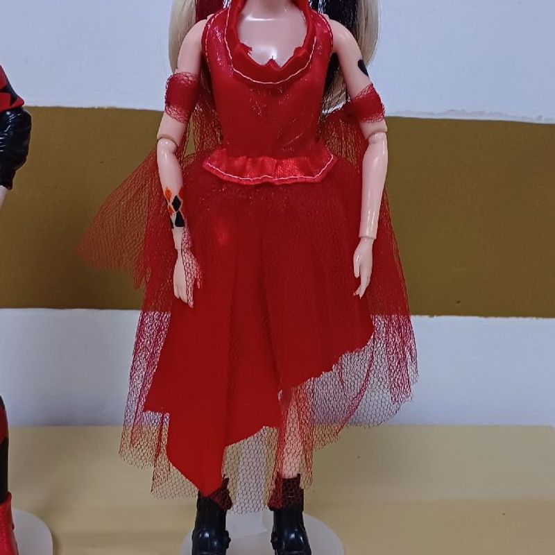 Fazendo roupas pra Barbie inspirado na Arlequina (Harley Quinn) - Figurino  de Boneca #2 