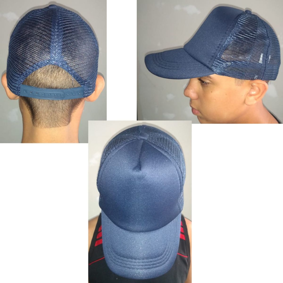 Boné de Telinha Rede Azul Marinho | Produto Masculino Importado Nunca ...
