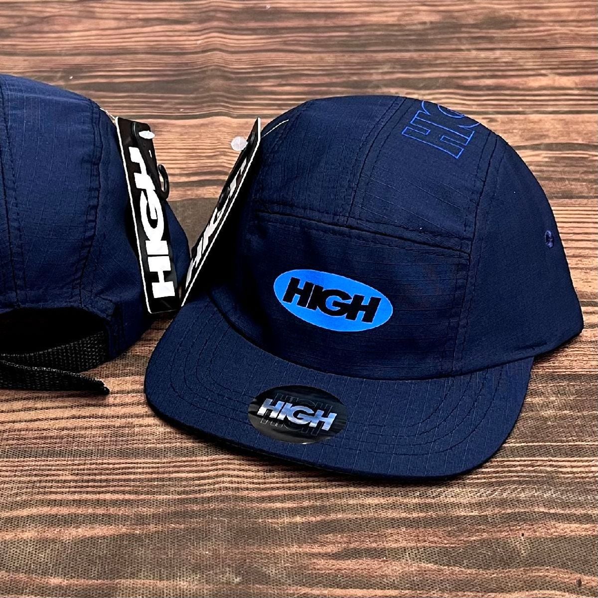 Boné Five Panel High Azul Marinho Aba Reta Ajuste Strapbak Exclusivo ...