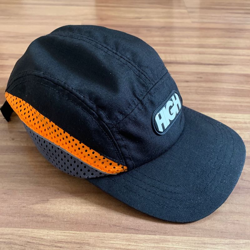 Boné High 5 Panel Double Mesh Black