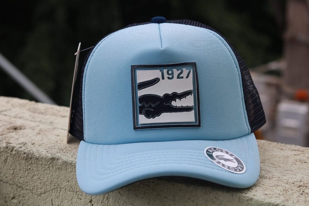 Bone Lacoste Big Croc 1927 Baby Blue Trucker Lacoste Nunca Usado Enjoei