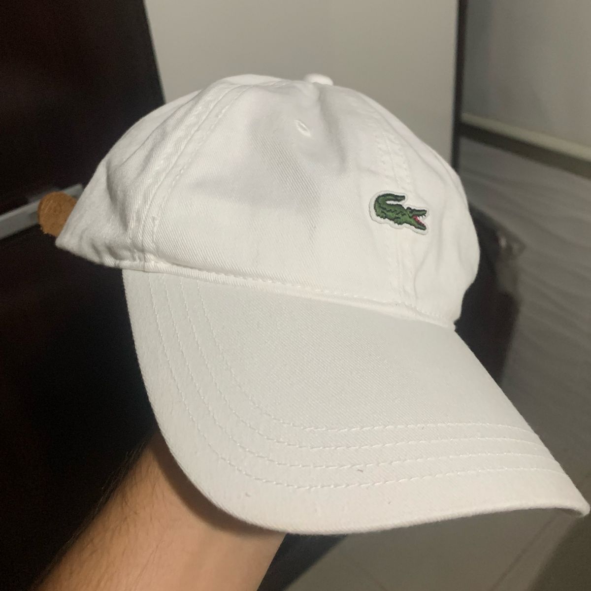 Boné Lacoste Branco Original 77718987 | enjoei