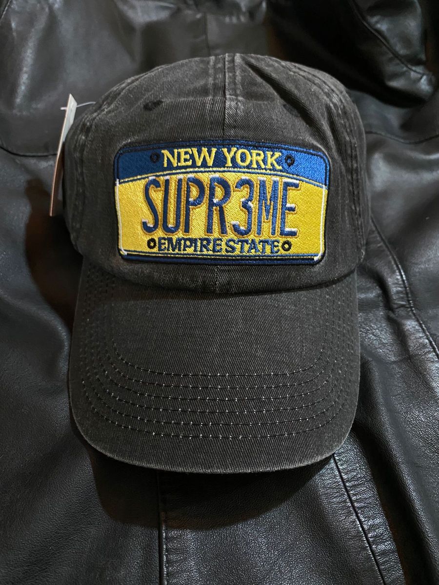Boné Supreme License Plate 6-Panel | Supreme Nunca Usado 135542492
