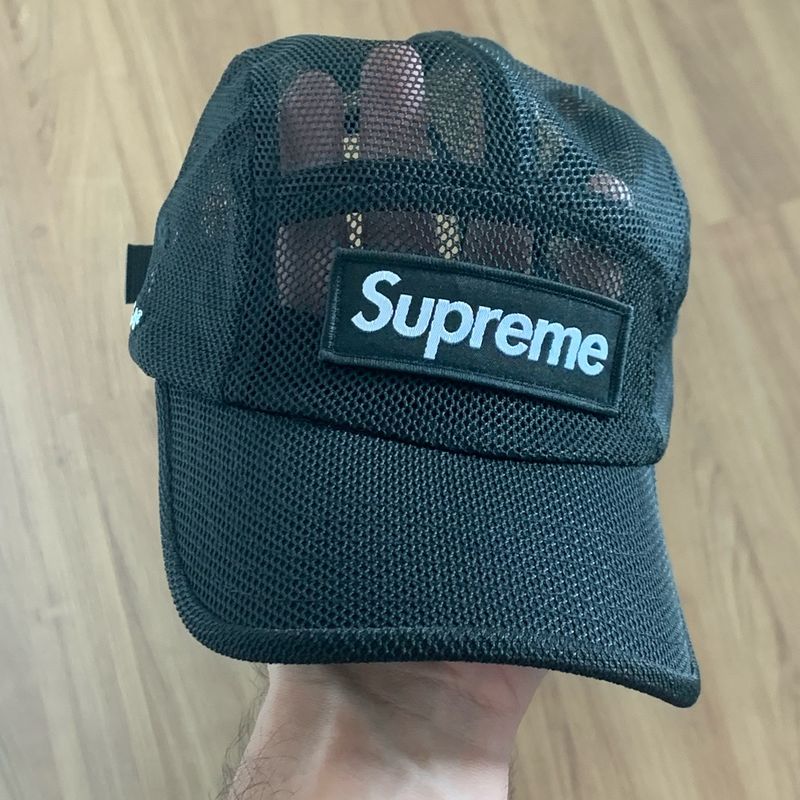 Bone Supreme Mesh Cordura Camp Cap Black | Supreme Nunca Usado