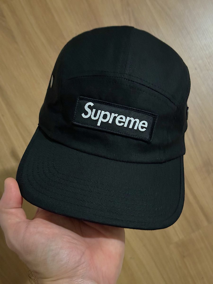 Original Supreme Fishing Hat Boné Supreme Military Camp Black