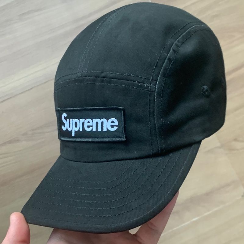 Bone Supreme Military Camp Cap Preto | Supreme Nunca Usado