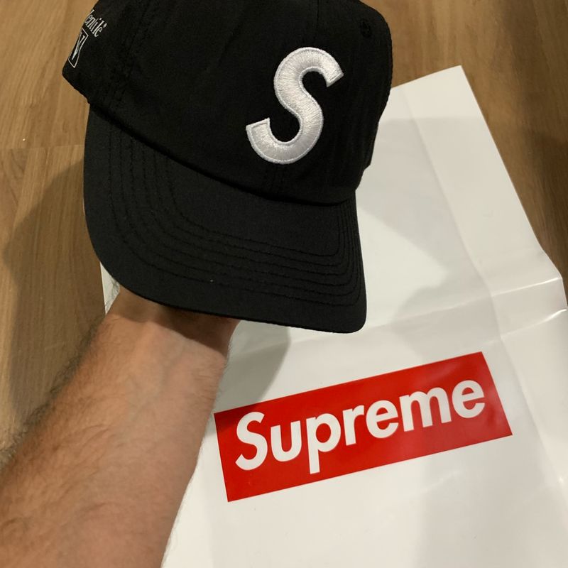 Bone Supreme Ventile S Logo 6-Panel (Fw21) Preto | Supreme Nunca