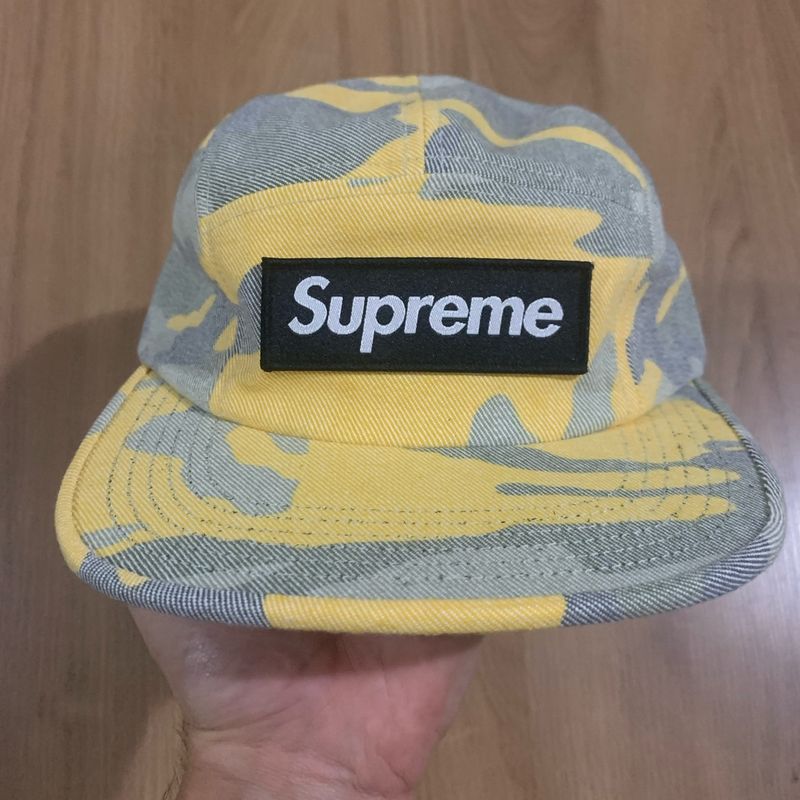 Supreme washed out clearance camo camp cap