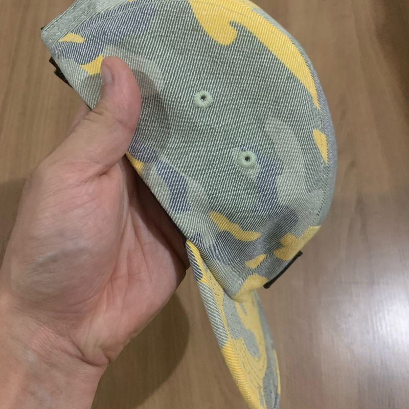 Supreme washed out camo camp cap authentic (Yellow)