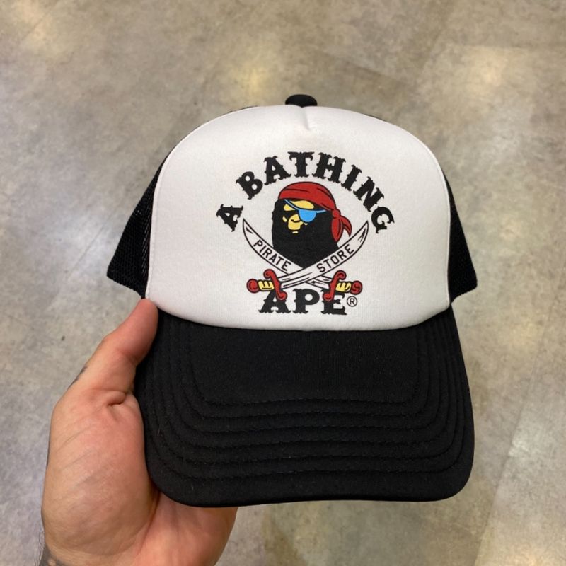 Boné Trucker a Bathing Ape Bape Crossbone College Mesh | A Bathing