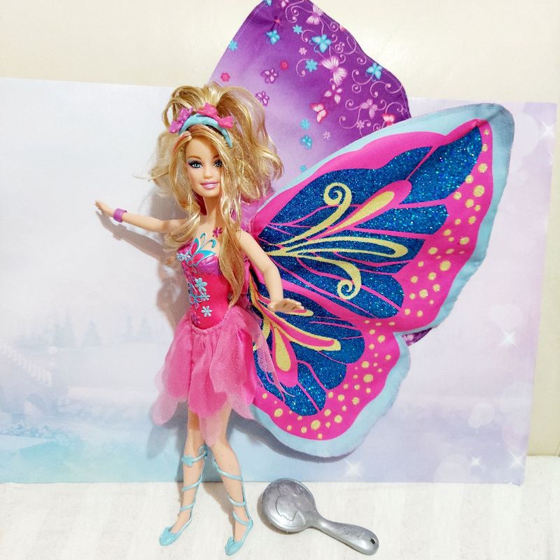 Fairy Tastic Barbie Doll With Butterfly Wings Boneca Barbie