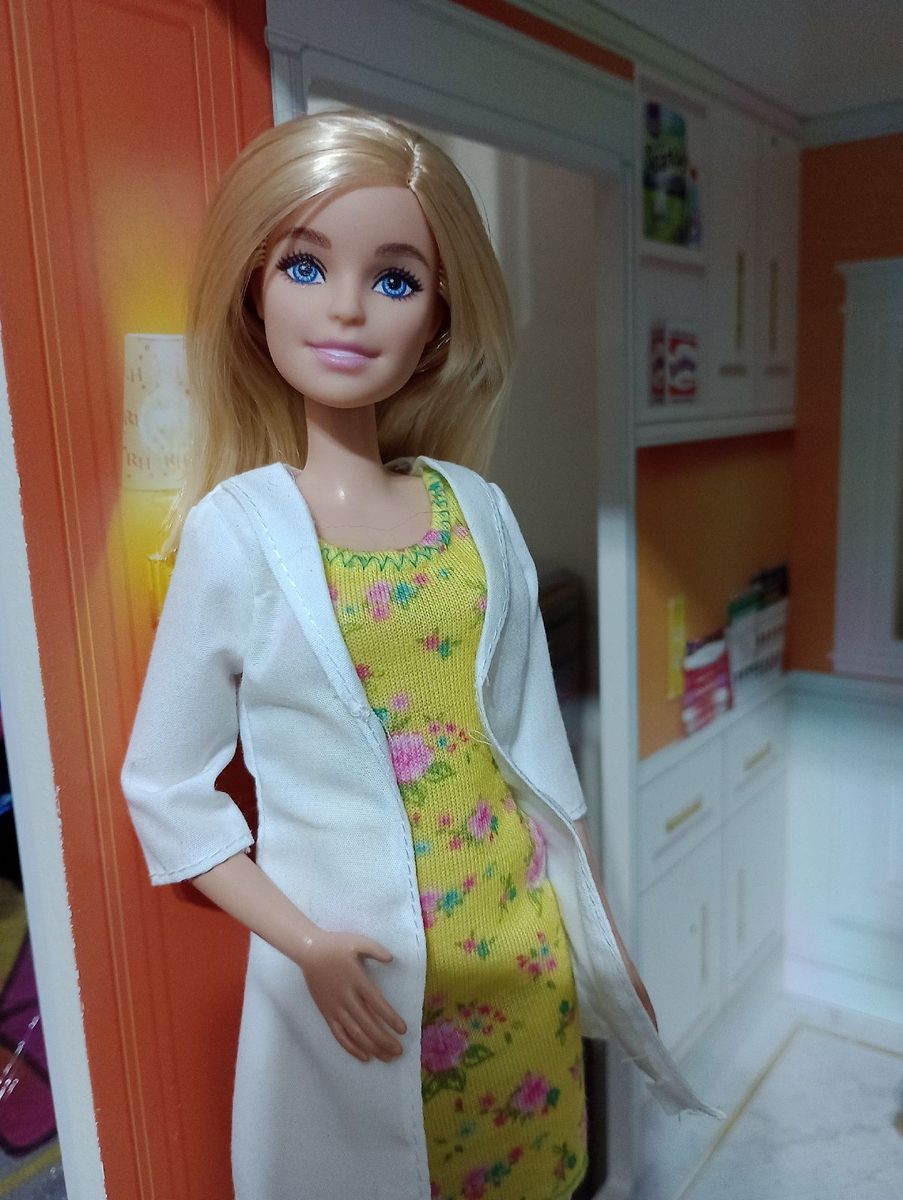 Boneca Barbie Medica Pediatra Com Bebes Mattel Original