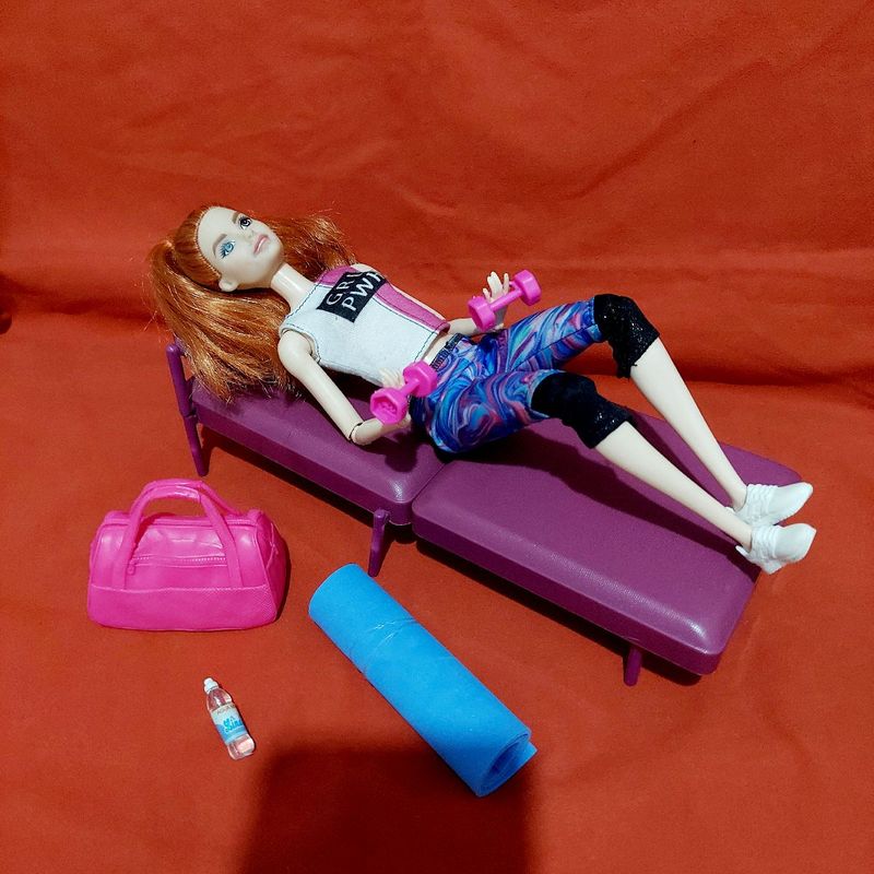 Boneca Barbie Mtm Yoga Fitness Dia de Spa