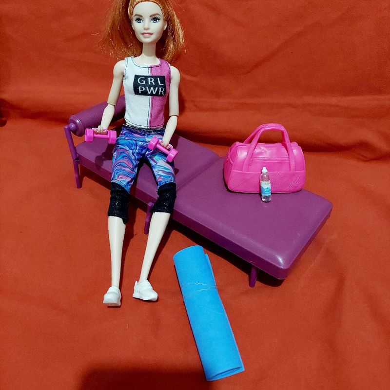Boneca Barbie Mtm Yoga Fitness Dia de Spa, Brinquedo Barbie Usado 94715792