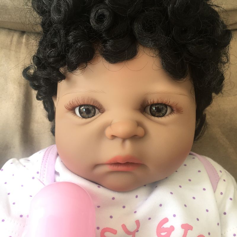 Boneca Bebê Reborn Negra Realista | Brinquedo Usado 83739407 | enjoei