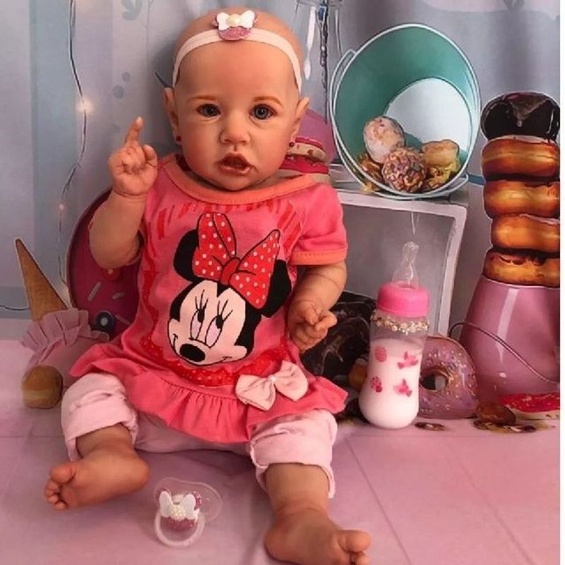Boneca Bebê Reborn Brinquedo Corpo Silicone E Acessórios - Bebê